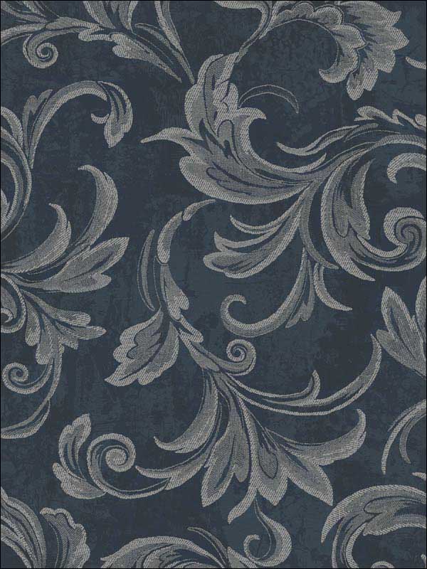 Leaf Scroll Plaster Metallic Wallpaper 2010102 by Seabrook Wallpaper for sale at Wallpapers To Go