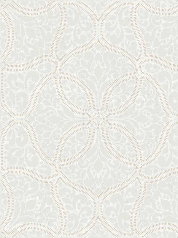 Geometric Leaf Scroll Glitter Wallpaper 2010705 by Seabrook Wallpaper for sale at Wallpapers To Go