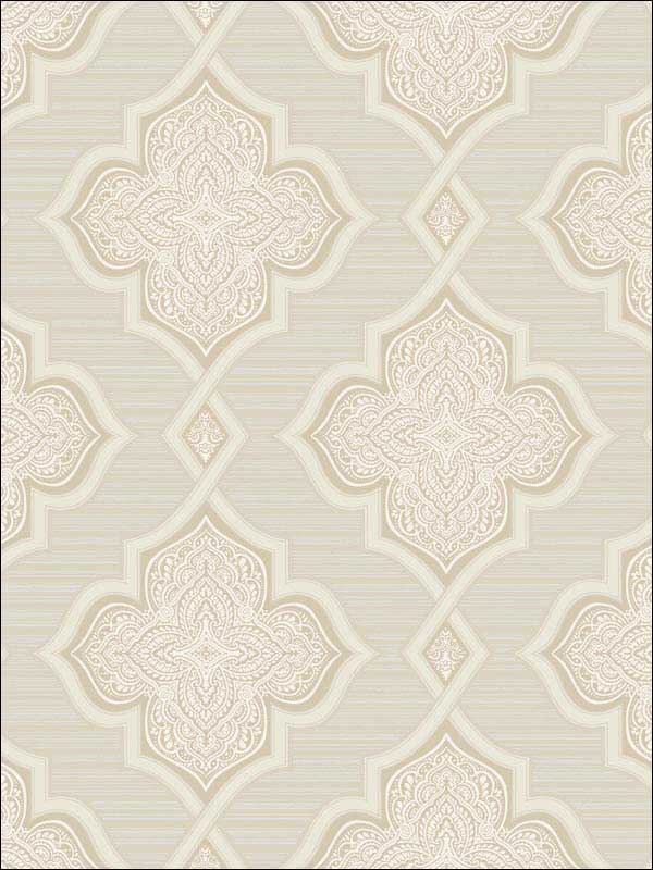 Medallion Trellis Glitter Wallpaper 2011207 by Seabrook Wallpaper for sale at Wallpapers To Go