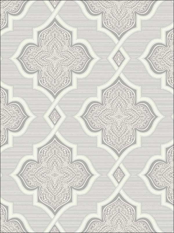 Medallion Trellis Glitter Wallpaper 2011208 by Seabrook Wallpaper for sale at Wallpapers To Go