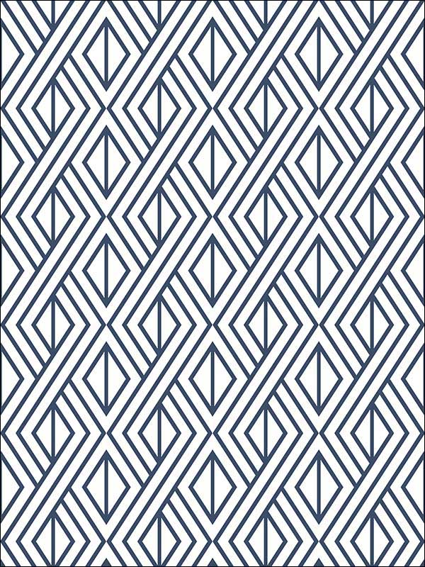 Navy Diamond Geometric Wallpaper NW30106 by Nextwall Wallpaper for sale at Wallpapers To Go