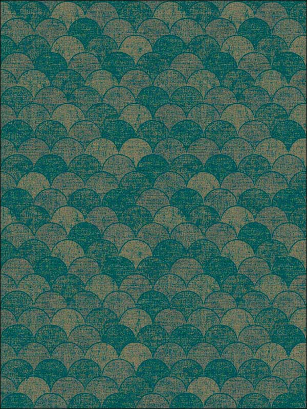 Mermaid Scales Teal Gold Wallpaper Y6230204 by Antonina Vella Wallpaper for sale at Wallpapers To Go