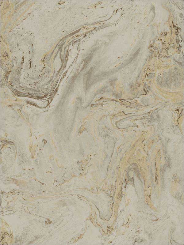 Oil and Marble Metallic Mink Gold Wallpaper Y6231202 by Antonina Vella Wallpaper for sale at Wallpapers To Go