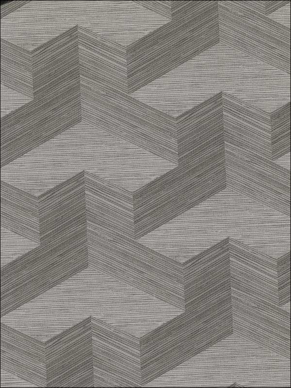 Y Knot Grey Geometric Texture Wallpaper 282982067 by A Street Prints Wallpaper for sale at Wallpapers To Go
