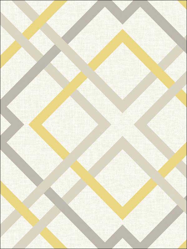 Saltire Emile Yellow Lattice Wallpaper 290122652 by A Street Prints Wallpaper for sale at Wallpapers To Go