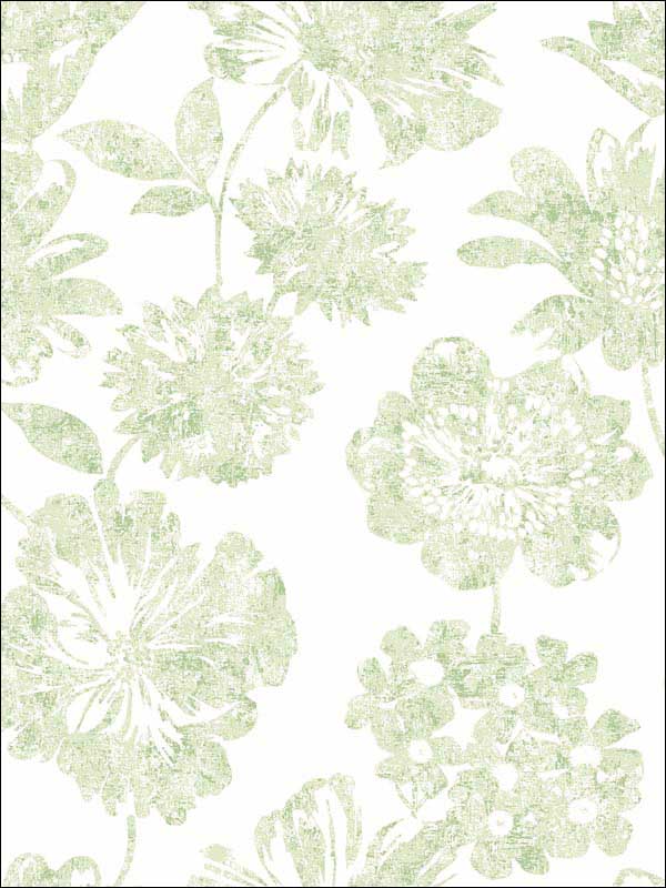 Belgravia Décor Florence All Over Leaf Green Smooth Wallpaper | DIY at B&Q