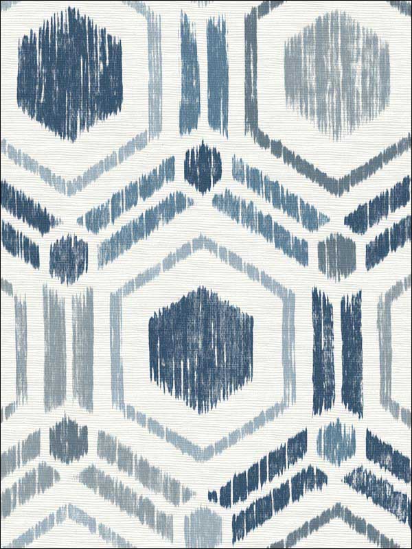 Borneo Blue Geometric Grasscloth Wallpaper 290125433 by A Street Prints Wallpaper for sale at Wallpapers To Go