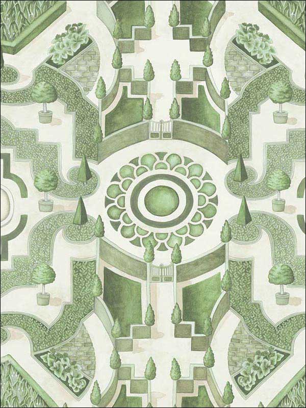 Topiary Leaf Green Wallpaper 1152005 by Cole and Son Wallpaper for sale at Wallpapers To Go