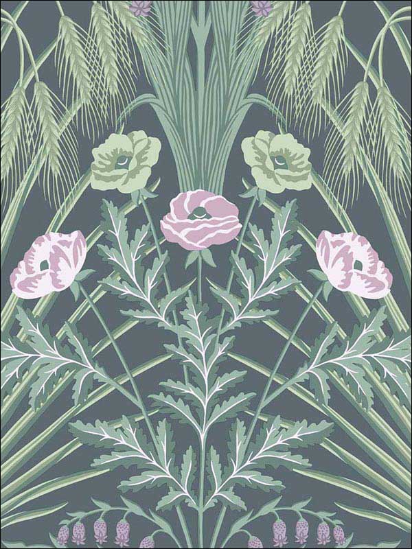Bluebell Sage On Charcoal Wallpaper 1153009 by Cole and Son Wallpaper for sale at Wallpapers To Go