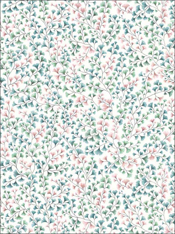 Maidenhair Petrol Blush M Wallpaper 1156017 by Cole and Son Wallpaper for sale at Wallpapers To Go