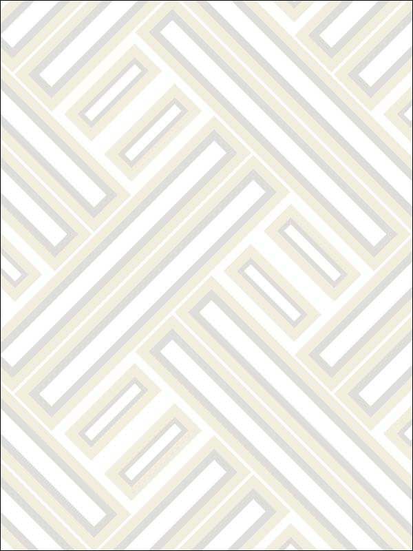 Rectangles Tinted Cream Pearl Metallic Silver Wallpaper GX37604 by Patton Norwall Wallpaper for sale at Wallpapers To Go