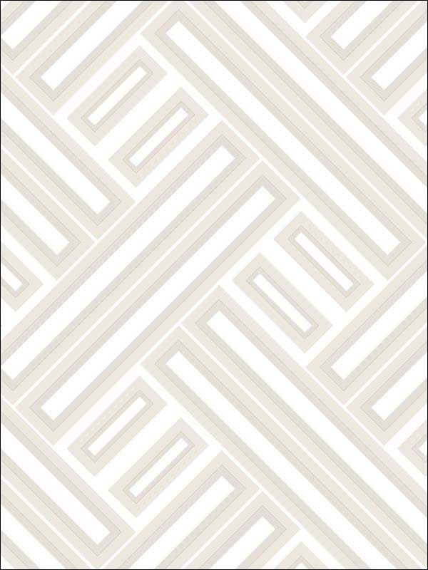 Rectangles Taupe Antique White Wallpaper GX37606 by Patton Norwall Wallpaper for sale at Wallpapers To Go