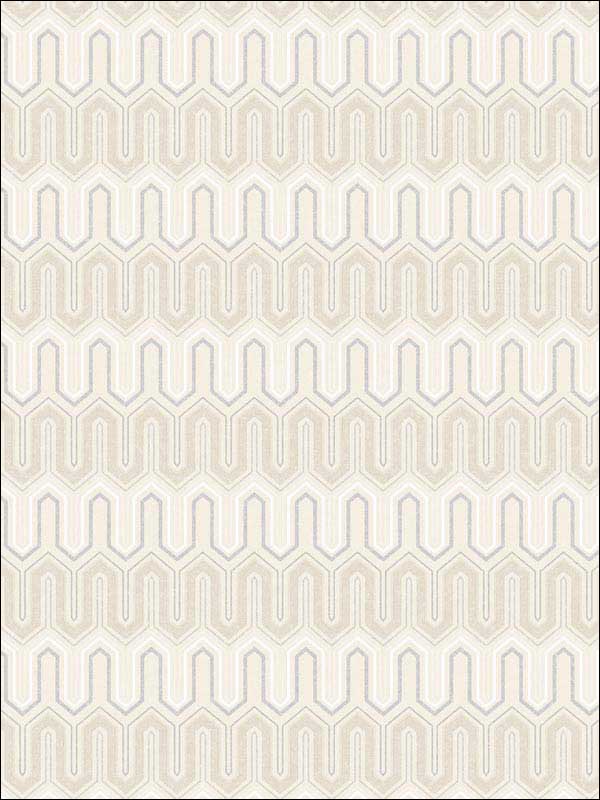 Zig Zag Tan Grey Dove Wallpaper GX37610 by Patton Norwall Wallpaper for sale at Wallpapers To Go