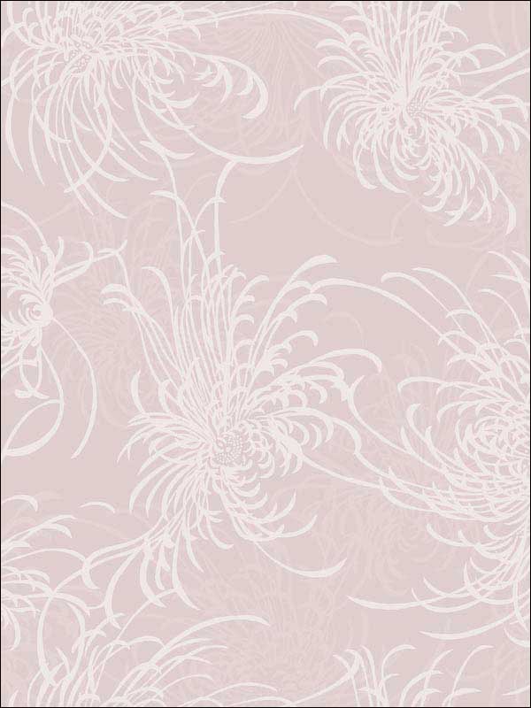 Noell Floral Blush Glitter and Off White Wallpaper AW71501 by Collins and Company Wallpaper for sale at Wallpapers To Go