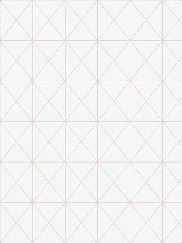Triangle Geo Blush Glitter and Off White Wallpaper AW73801 by Collins and Company Wallpaper for sale at Wallpapers To Go