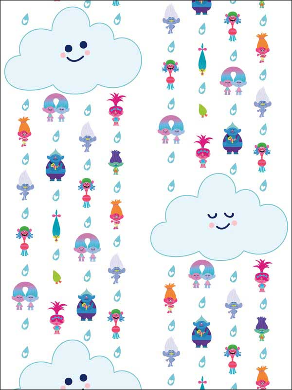 Trolls Clouds Wallpaper RMK11188RL by York Wallpaper for sale at Wallpapers To Go