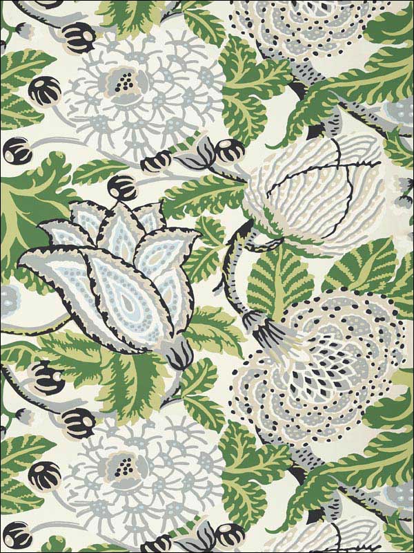 Mitford Green and White Wallpaper T2949 by Thibaut Wallpaper for sale at Wallpapers To Go
