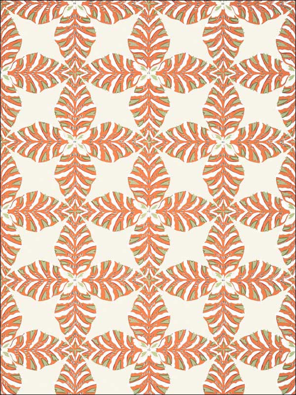 Starleaf Orange Wallpaper T2975 by Thibaut Wallpaper for sale at Wallpapers To Go