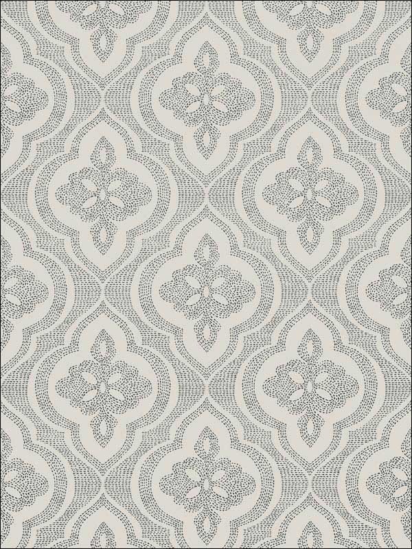 Ophelia Beige and Black Wallpaper T2999 by Thibaut Wallpaper for sale at Wallpapers To Go