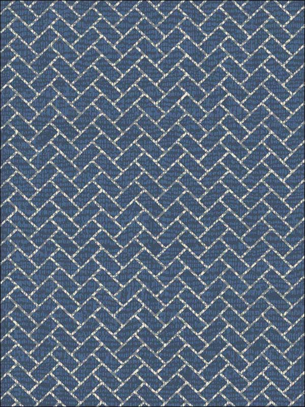 Haberdashy Indigo Wallpaper WBP10212 by Winfield Thybony Wallpaper for sale at Wallpapers To Go
