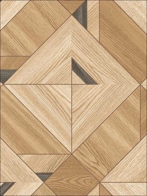 Geometric Wood Soft Brown Wallpaper RM90405 by Casa Mia Wallpaper for sale at Wallpapers To Go