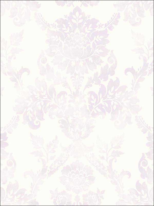 Neoclassic Hidden Damask Soft Purple Wallpaper RM50609 by Casa Mia Wallpaper