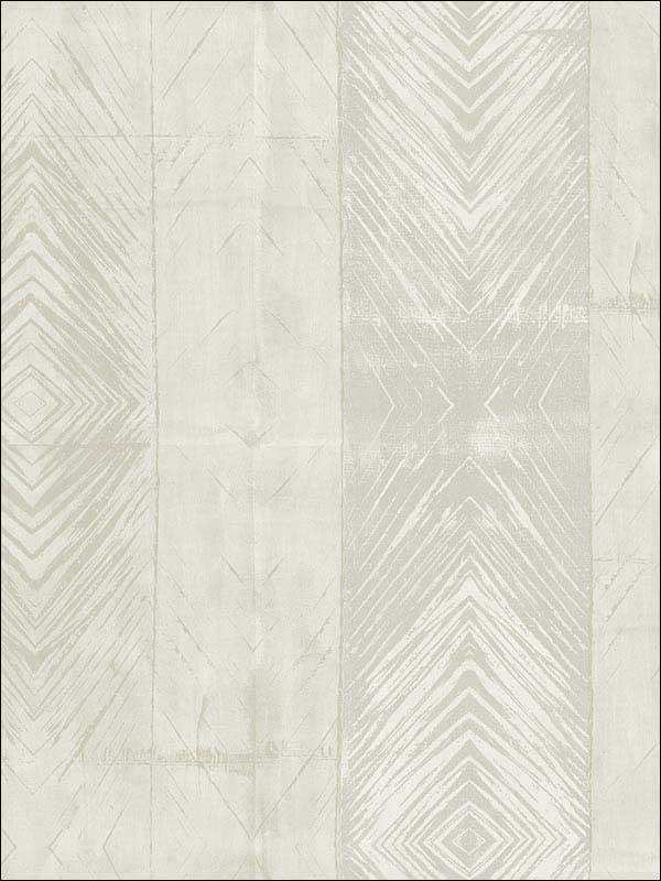Tribal Stripes White Soft Grey Wallpaper RM40110 by Casa Mia Wallpaper for sale at Wallpapers To Go