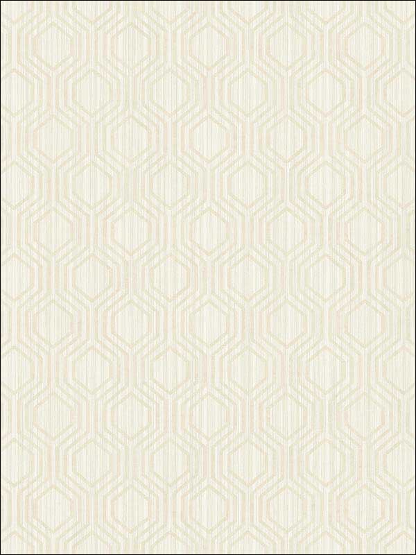 Geometric Hexagon Cream Gold Wallpaper RM30605 by Casa Mia Wallpaper for sale at Wallpapers To Go
