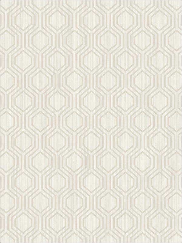 Geometric Hexagon Soft Grey Silver Wallpaper RM30608 by Casa Mia Wallpaper for sale at Wallpapers To Go