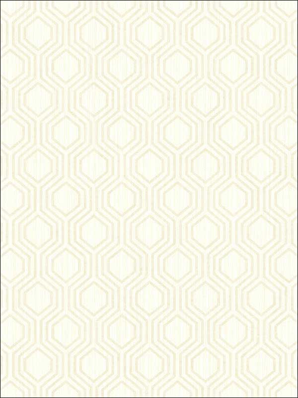 Geometric Hexagon Cream White Wallpaper RM30610 by Casa Mia Wallpaper for sale at Wallpapers To Go