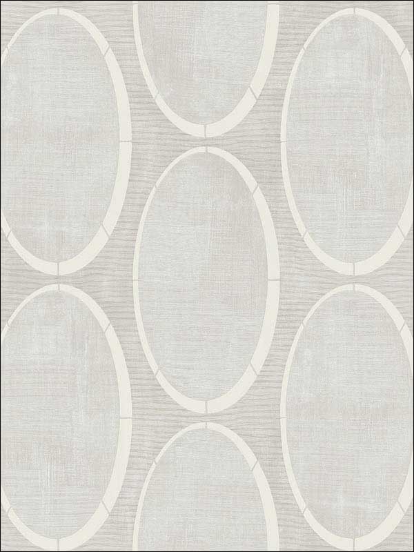 Metallic Circles Grey Soft Grey Wallpaper RM70005 by Casa Mia Wallpaper for sale at Wallpapers To Go