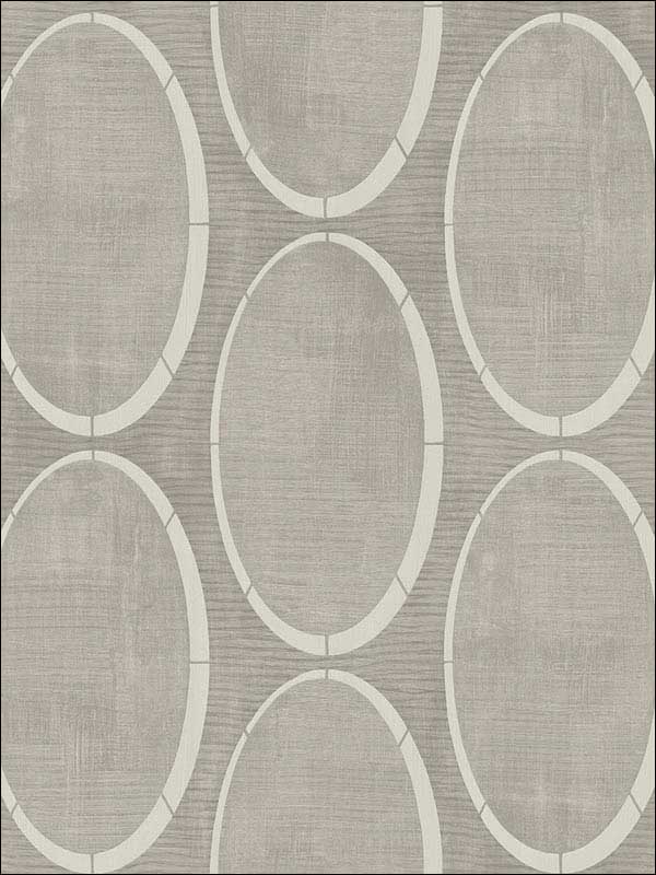 Metallic Circles Grey White Wallpaper RM70008 by Casa Mia Wallpaper for sale at Wallpapers To Go