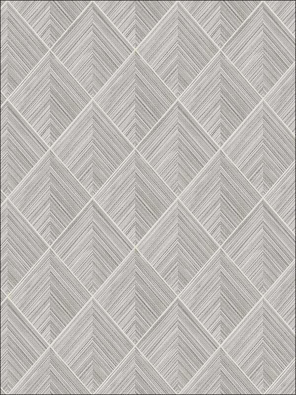 3D Pyramid Grasscloth Grey Wallpaper RM71010 by Casa Mia Wallpaper for sale at Wallpapers To Go