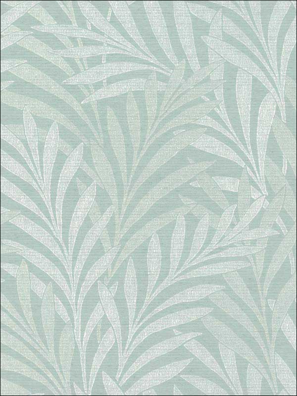 Tea Leaves Stripe Blue Wallpaper HC7504 by Ronald Redding Wallpaper for sale at Wallpapers To Go