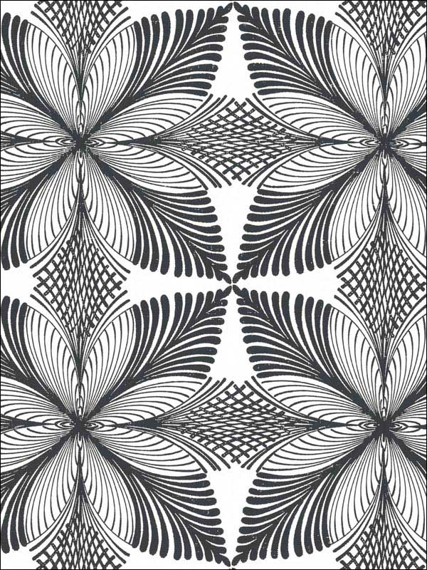 Roulettes Cream Black Wallpaper HC7542 by Ronald Redding Wallpaper for sale at Wallpapers To Go