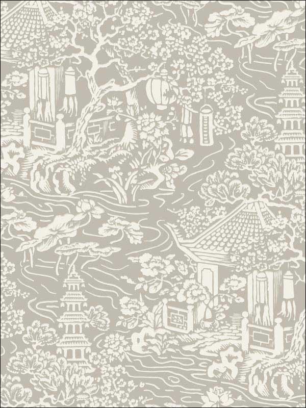 Chinoiserie Beige Wallpaper AF6574 by Ronald Redding Wallpaper for sale at Wallpapers To Go