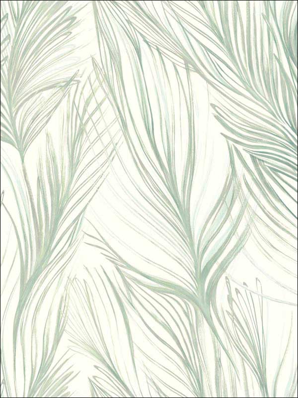 Peaceful Plume Light Blue Wallpaper NA0501 by Candice Olson Wallpaper for sale at Wallpapers To Go