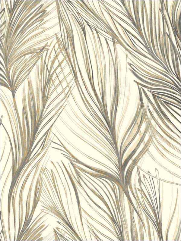 Peaceful Plume Dark Grey Wallpaper NA0503 by Candice Olson Wallpaper for sale at Wallpapers To Go