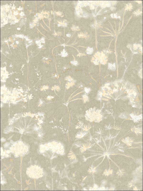 Botanical Fantasy Light Grey Wallpaper NA0540 by Candice Olson Wallpaper for sale at Wallpapers To Go