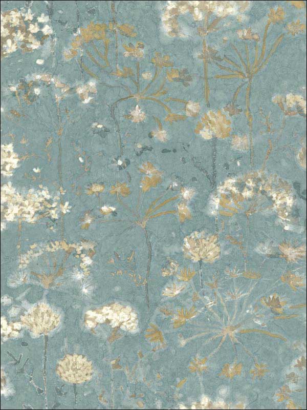 Botanical Fantasy Blue Wallpaper NA0542 by Candice Olson Wallpaper for sale at Wallpapers To Go