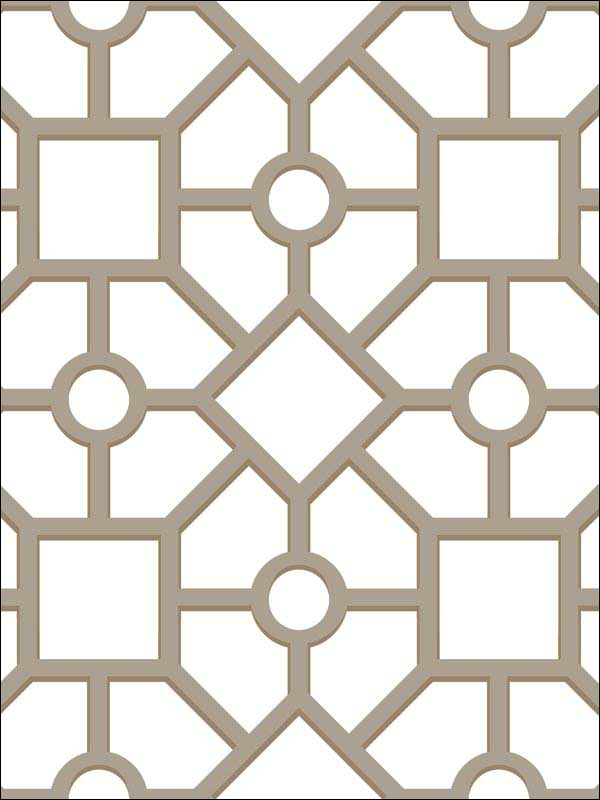 Hedgerow Trellis Taupe Gold Peel and Stick Wallpaper PSW1026RL by York Wallpaper for sale at Wallpapers To Go