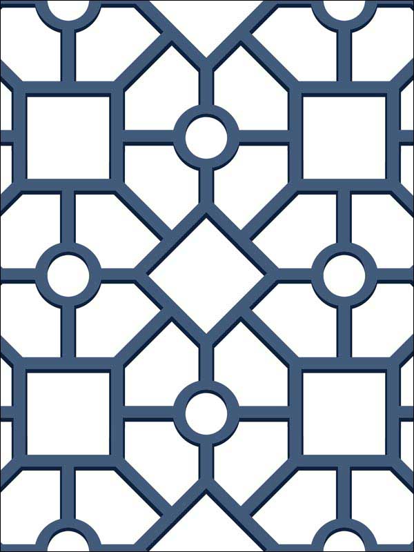 Hedgerow Trellis Navy Blue Peel and Stick Wallpaper PSW1027RL by York Wallpaper for sale at Wallpapers To Go
