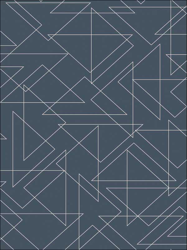 Triangulation Navy Peel and Stick Wallpaper PSW1062RL by York Wallpaper for sale at Wallpapers To Go