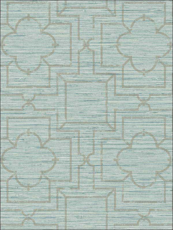 Quatrefoil Trellis Blue Peel and Stick Wallpaper PSW1066RL by York Wallpaper for sale at Wallpapers To Go