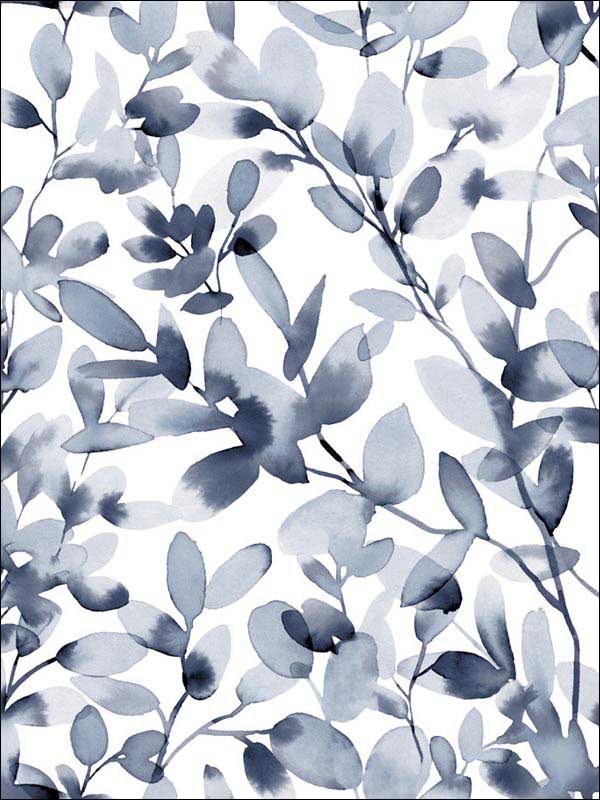 Botany Vines Blue Peel and Stick Wallpaper PSW1085RL by York Wallpaper for sale at Wallpapers To Go
