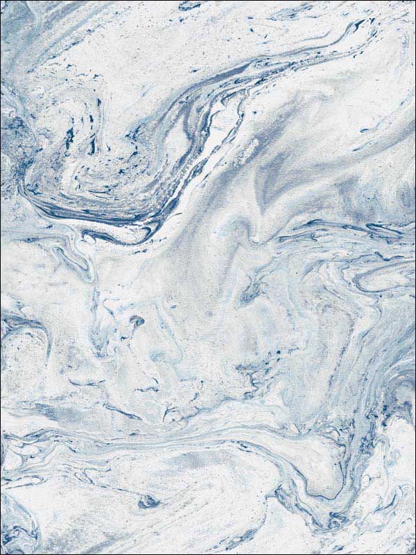 Oil And Marble Blue PEEL & STICK Wallpaper