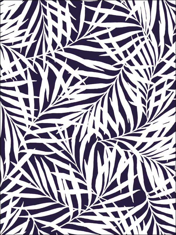 Oahu Fronds Blue Peel and Stick Wallpaper PSW1146RL by York Wallpaper for sale at Wallpapers To Go
