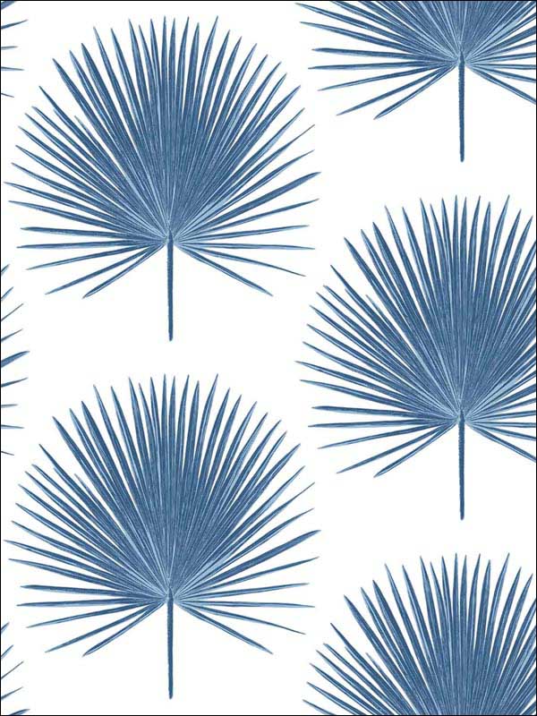 Palmetto Palm Coastal Blue Wallpaper NW37502 by NextWall Wallpaper for sale at Wallpapers To Go
