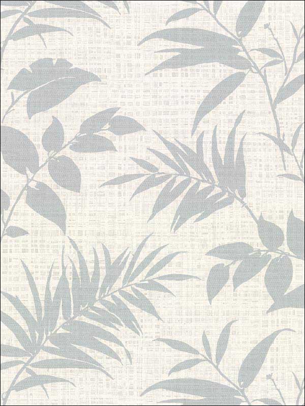 Chandler Off White Botanical Faux Grasscloth Wallpaper 292150810 by Warner Wallpaper for sale at Wallpapers To Go