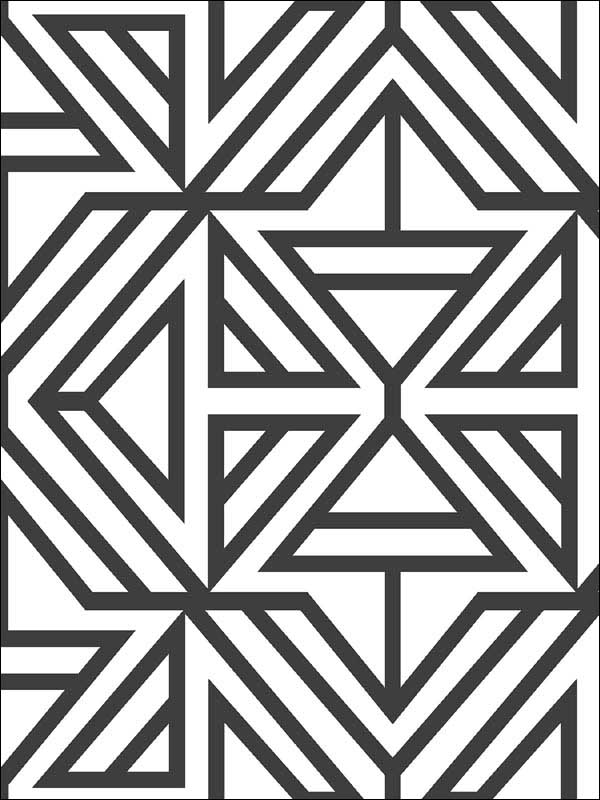 Helios Black Geometric Wallpaper 290225553 by A Street Prints Wallpaper for sale at Wallpapers To Go